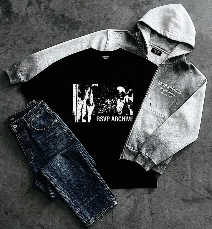Full Concrete Set (Hoodie + Denim + Tee)